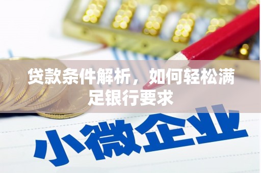 兰西贷款条件解析，如何轻松满足银行要求
