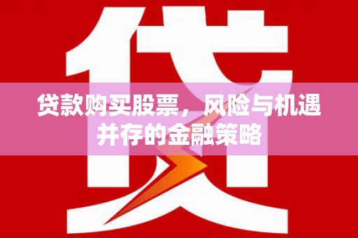 荔湾贷款购买股票，风险与机遇并存的金融策略