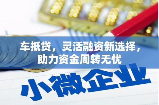 沈丘车抵贷，灵活融资新选择，助力资金周转无忧