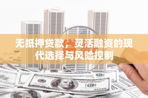 芦竹无抵押贷款，灵活融资的现代选择与风险控制