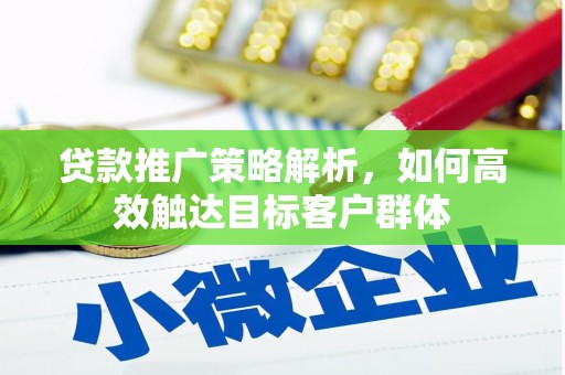 宁海贷款推广策略解析，如何高效触达目标客户群体