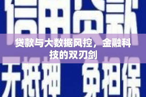 濮阳贷款与大数据风控，金融科技的双刃剑