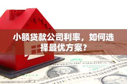 宁江小额贷款公司利率，如何选择最优方案？