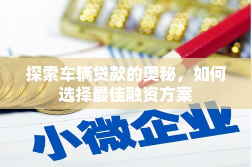 新园探索车辆贷款的奥秘，如何选择最佳融资方案