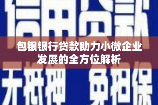 克山包银银行贷款助力小微企业发展的全方位解析