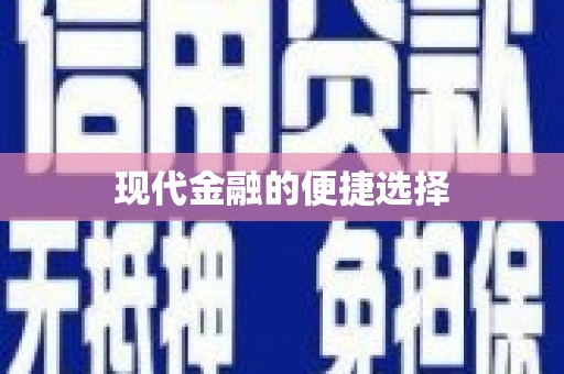 陆丰现代金融的便捷选择
